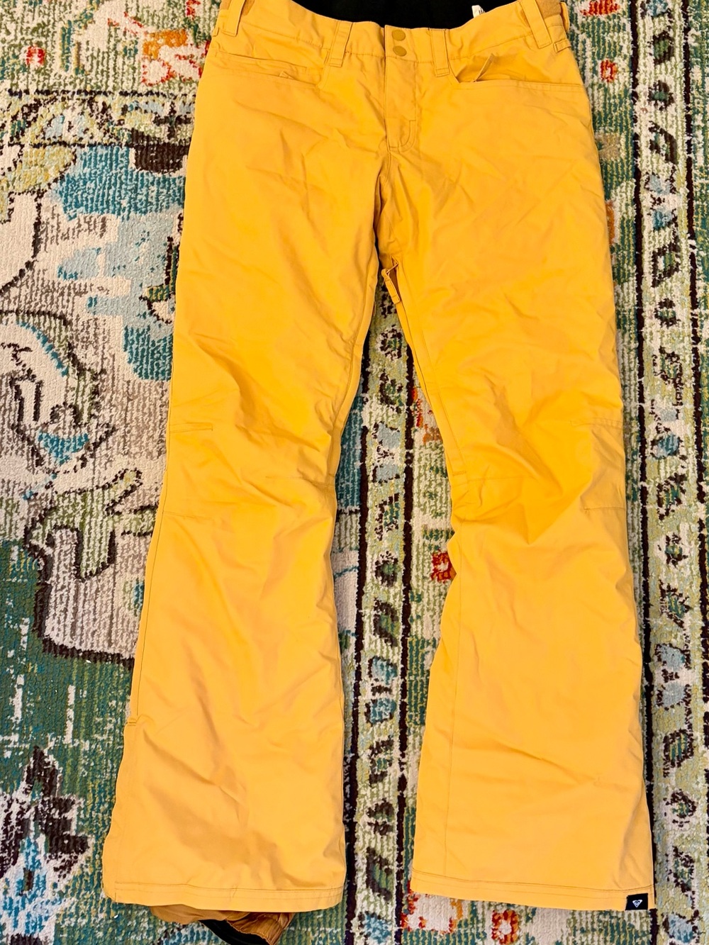 Roxy Women's Backyard Ski/Snowboard Pants Yellow - Picture 4 of 9